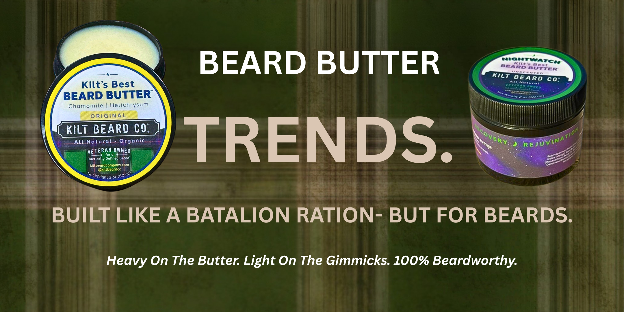 Kilt's Best Beard Butter- Original + Nightwatch Beard Barrier Butter - KiltBeardCo