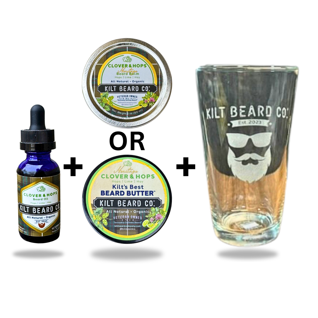Celtic Green Pub Bundle | Clover & Hops + Pint Glass - KiltBeardCo