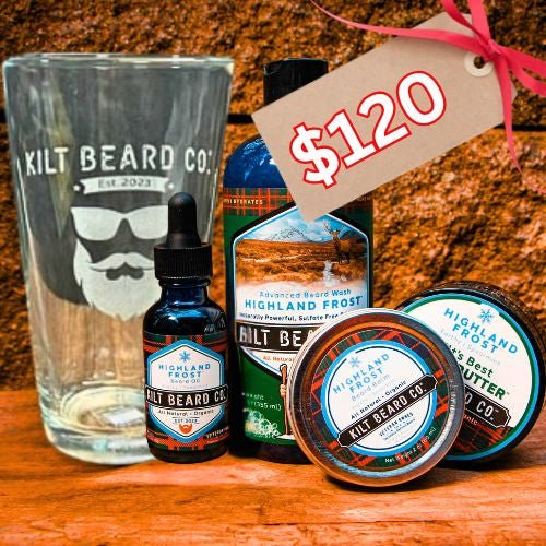Editions - Highland Frost Complete Kit | Beard Oil, Balm, Butter, Advanced Wash, and Free Gift - KiltBeardCo