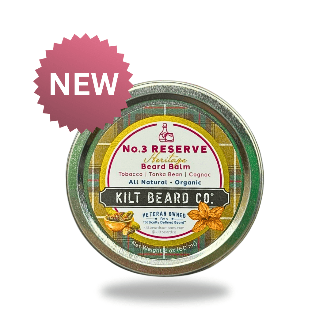 Editions - No. 3 Reserve Heritage Complete Beard Kit | Beard Oil, Balm, Butter, Advanced Wash, and Free Sipping Glass Gift - KiltBeardCo