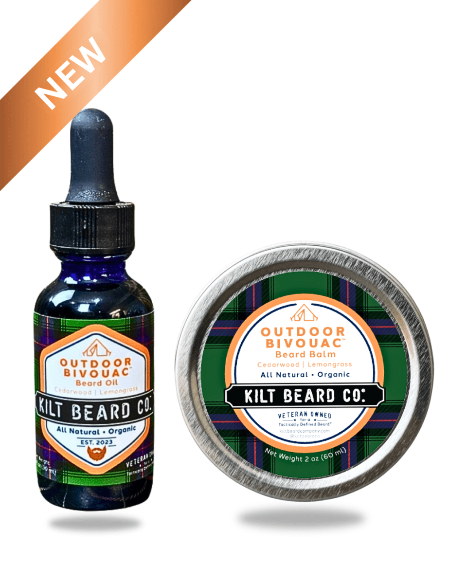 Outdoor Bivouac Beard Trail Kit | Cedarwood and Lemongrass - KiltBeardCo