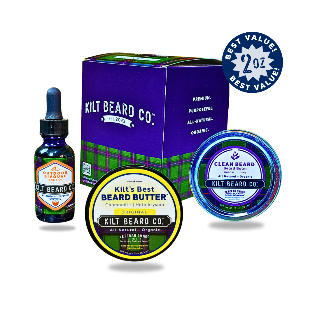 Outdoor Bivouac Weekend Warrior Lifestyle Beard Kit | Beard Oil, Balm, and Butter - KiltBeardCo