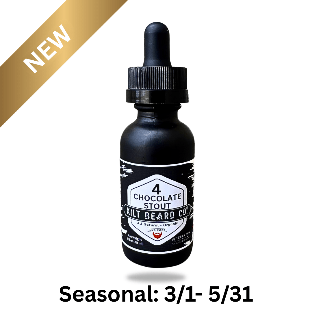 Premium Beard Oil | 4 Chocolate Stout (FTPBTP) - Barley, Cocoa, Coffee, Guaiacwood - KiltBeardCo
