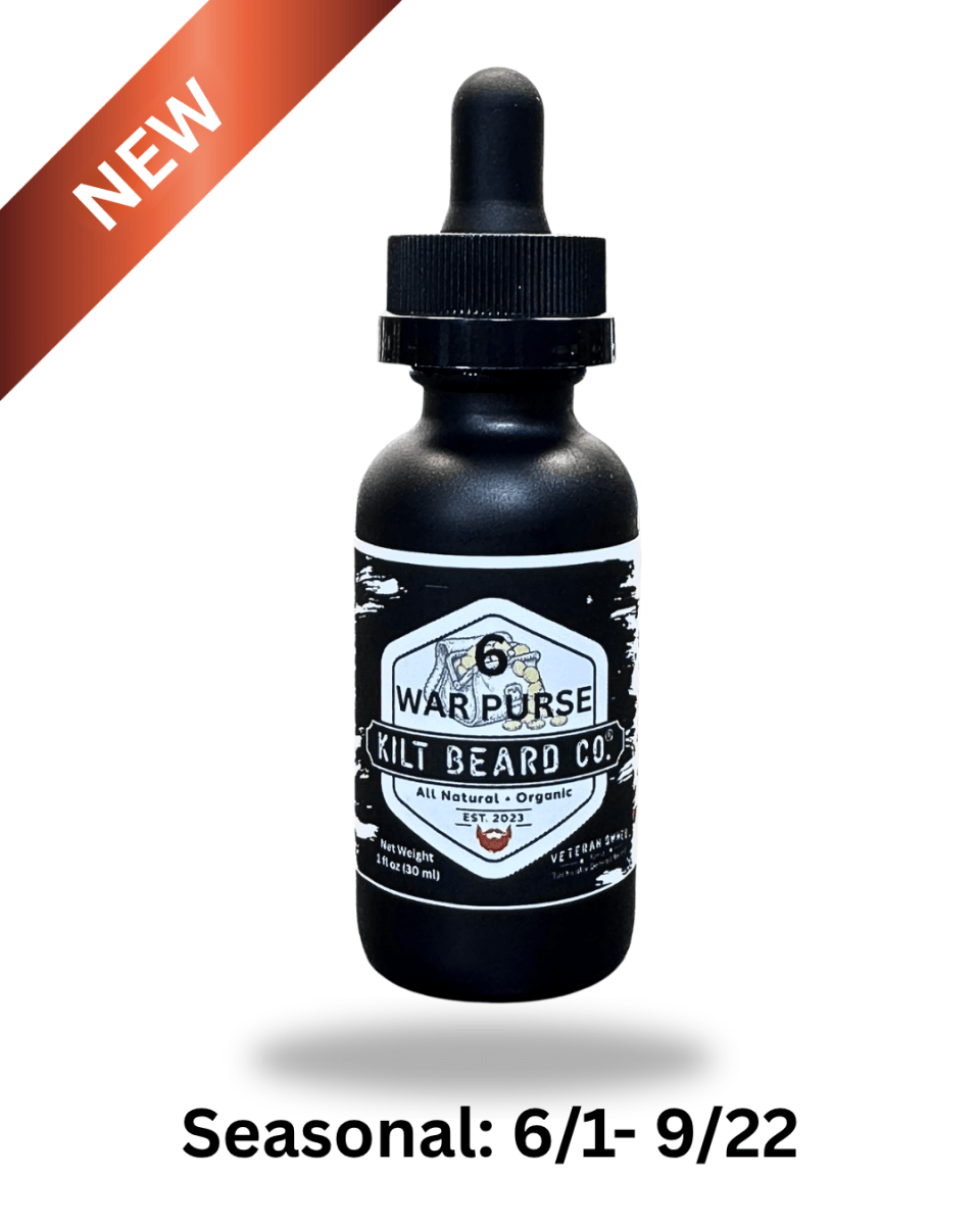 Premium Beard Oil | 6 War Purse (FTPBTP) - Cedarwood, Lavender, Rose - KiltBeardCo