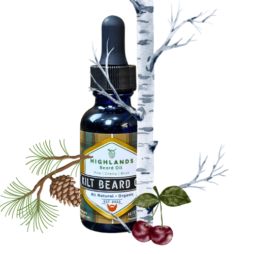 Premium Beard Oil | Highlands Heritage | Cherry and Birch - KiltBeardCo