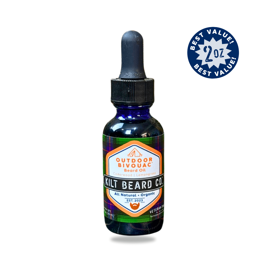 Premium Beard Oil | Outdoor Bivouac Explorer Lifestyle | Lemongrass and Cedarwood - KiltBeardCo