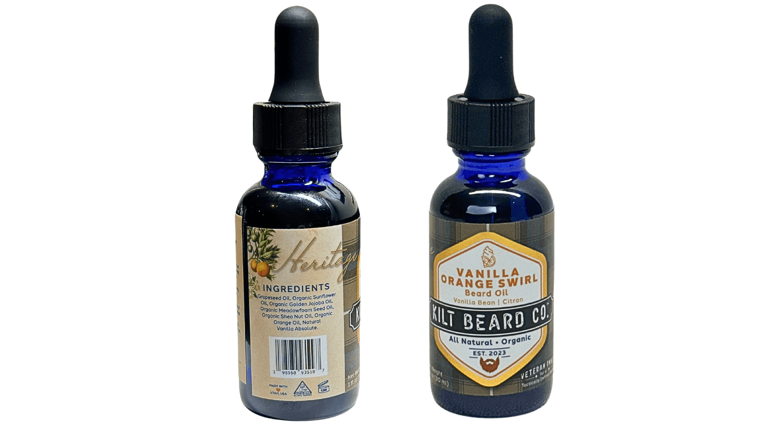 Premium Beard Oil | Vanilla Orange Swirl Heritage | Orange and Vanilla - KiltBeardCo