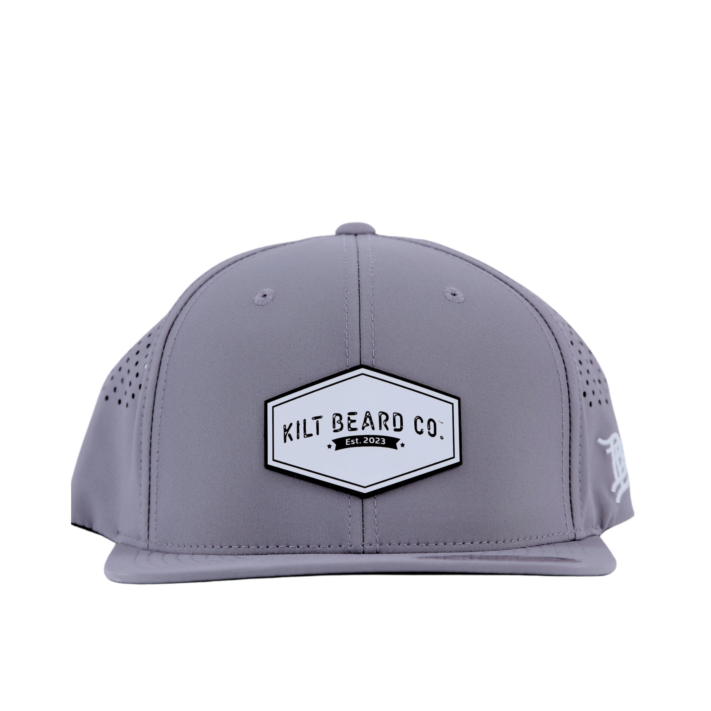 Flat Performance- Leather White Logo (hexagon) - KiltBeardCo