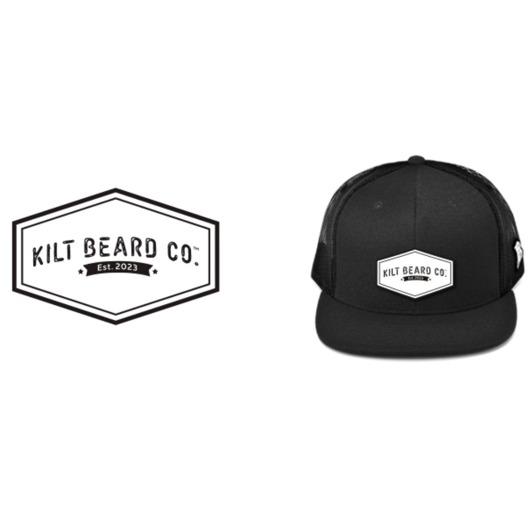 Flat Performance- Leather White Logo (hexagon) - KiltBeardCo