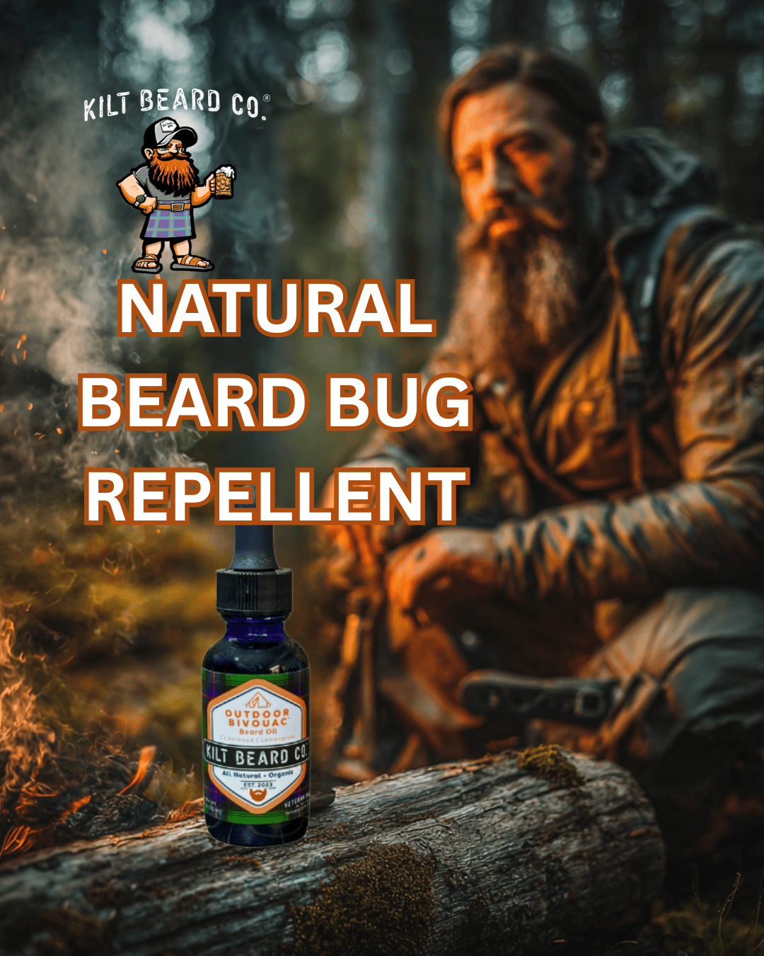 Outdoor Bivouac Beard Oil- Don't Fight Bugs Alone - KiltBeardCo