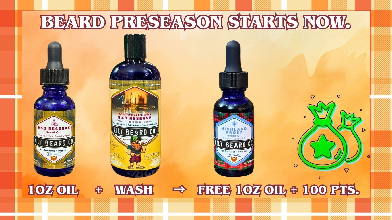 Beard Preseason Deal- Beard Oil + Beard Wash and Free Beard Oil