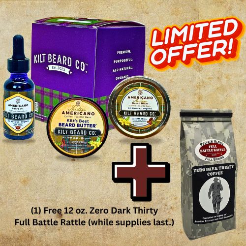 Coffee beard scented kit with 12oz beard coffee