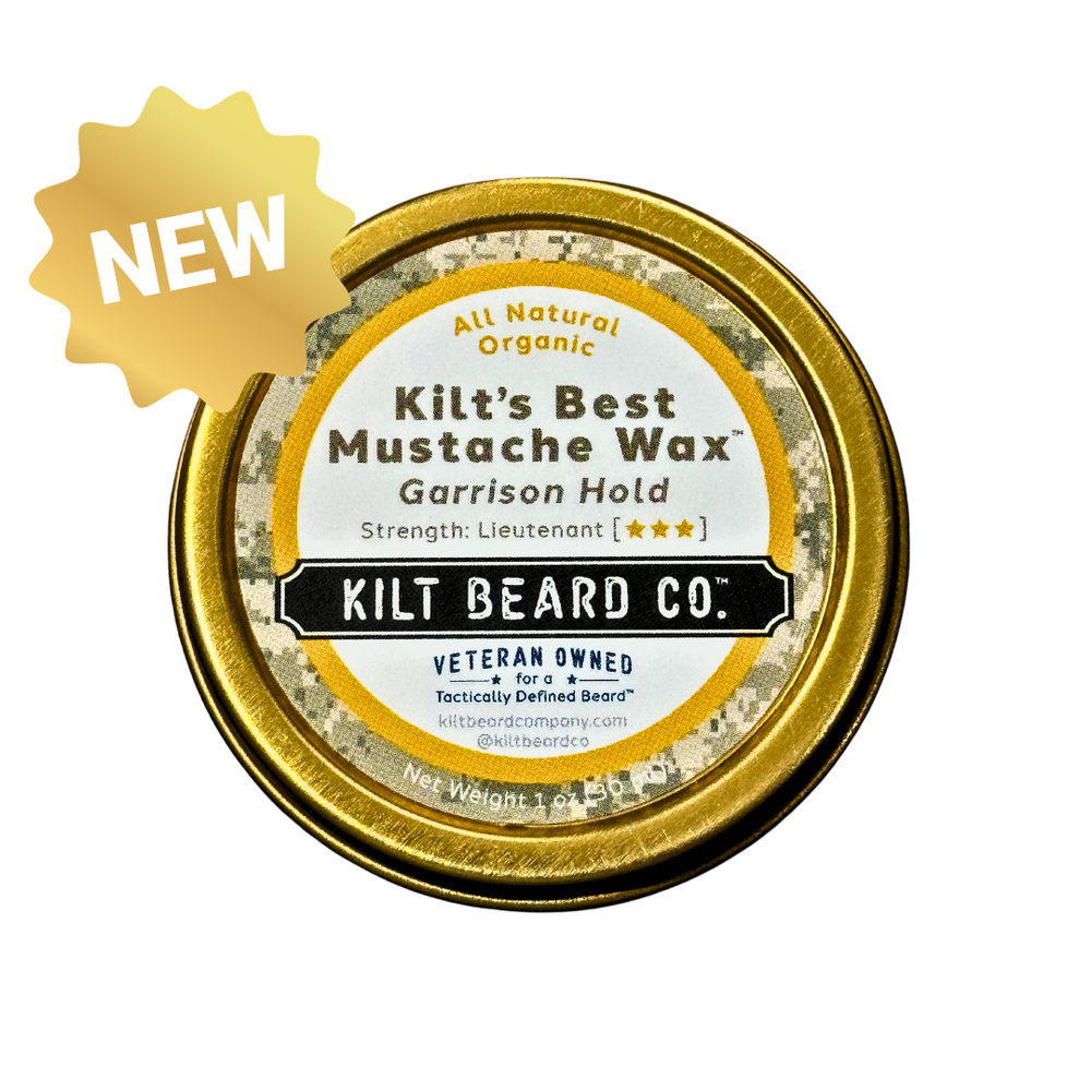 Kilt's Best Mustache Wax- Garrison Hold 1oz