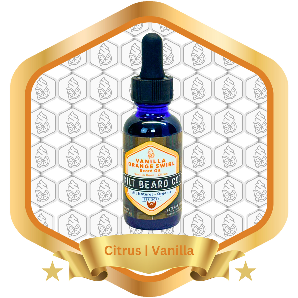 Premium Beard Oil- Citrus & Vanilla | Vanilla Orange Swirl