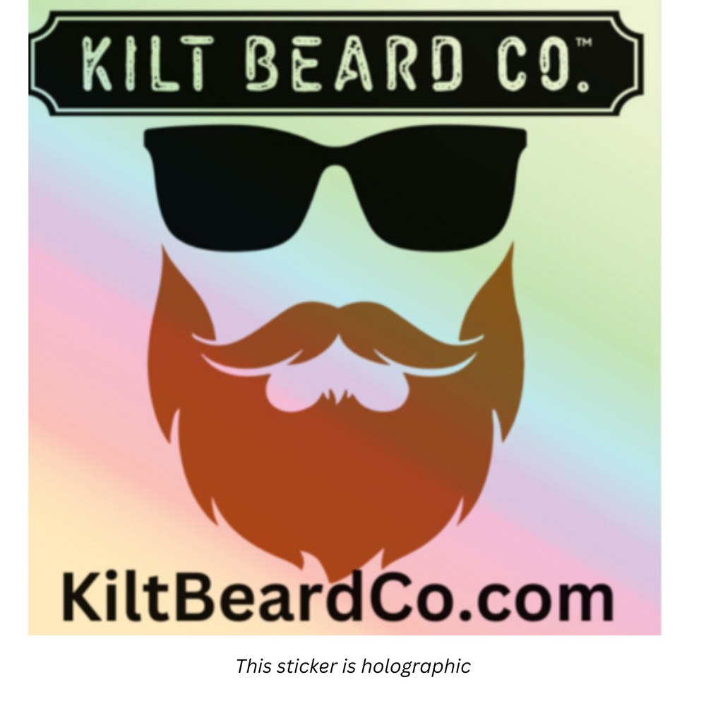 Kilt Beard Co.- Beard Icon Holographic Sticker