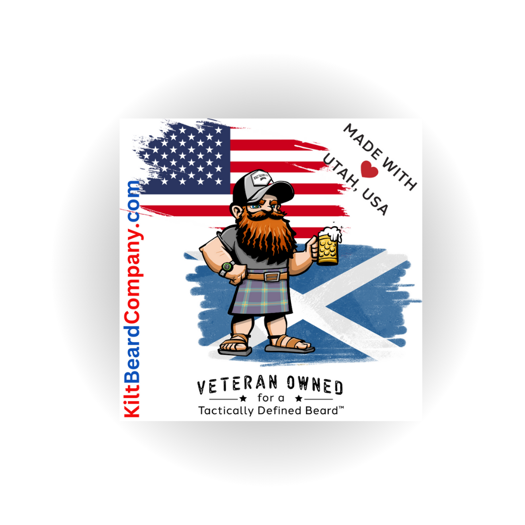 Kilt Beard Co.- Patriotic Sticker