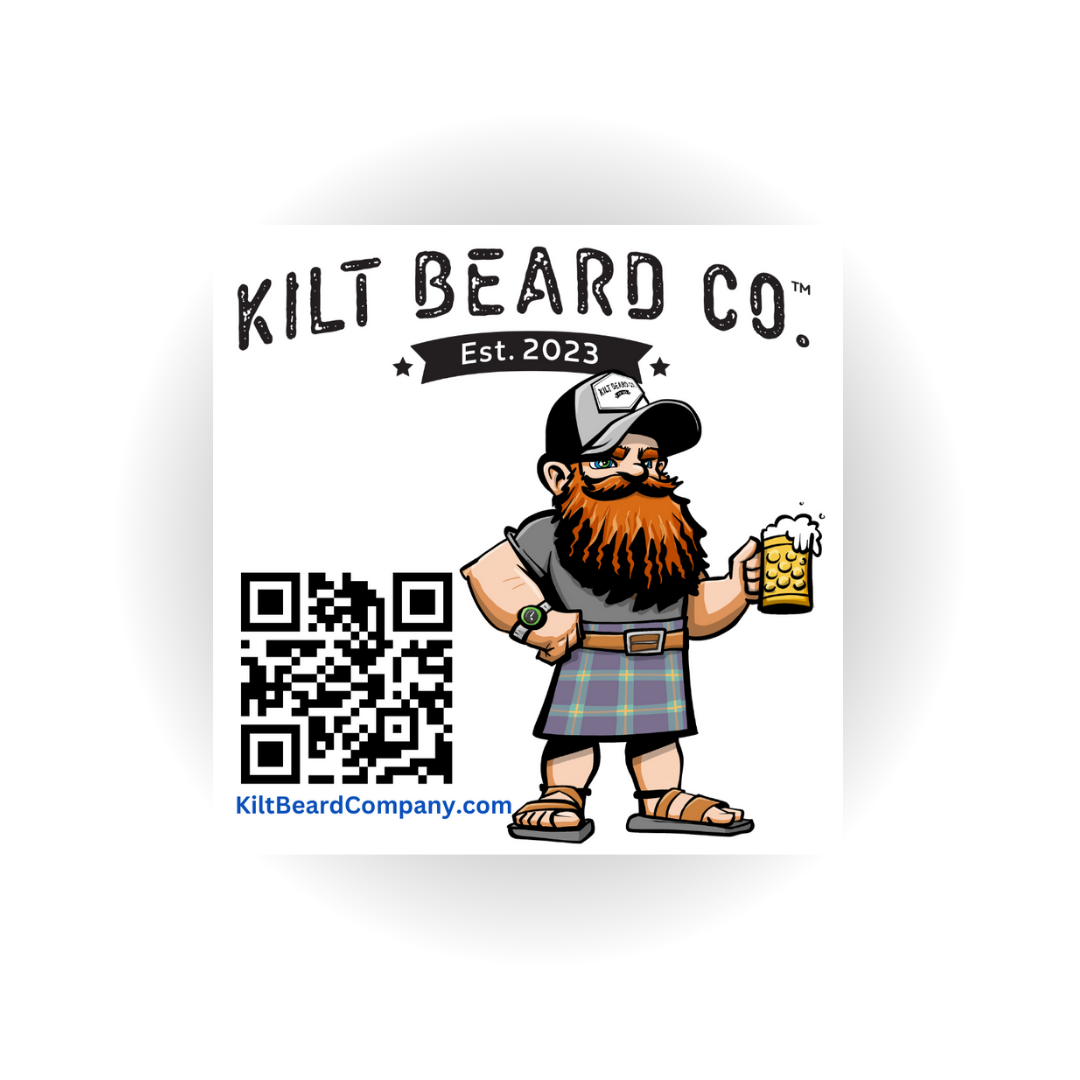 Kilt Beard Co.- Sticker with Icon and QR