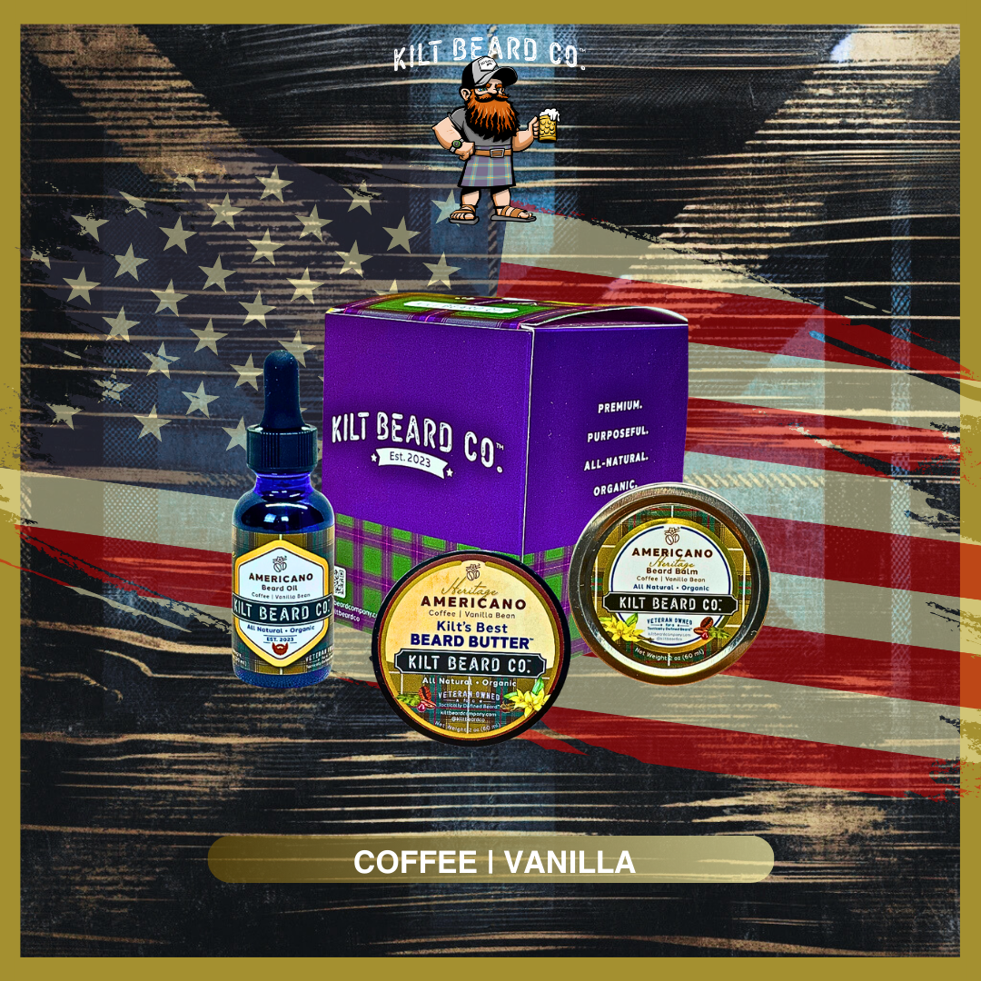 Americano- Heritage Beard Kit- Beard Oil, Balm, and Butter