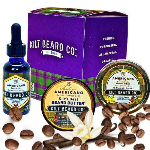 Americano- Heritage Beard Kit- Beard Oil, Balm, and Butter