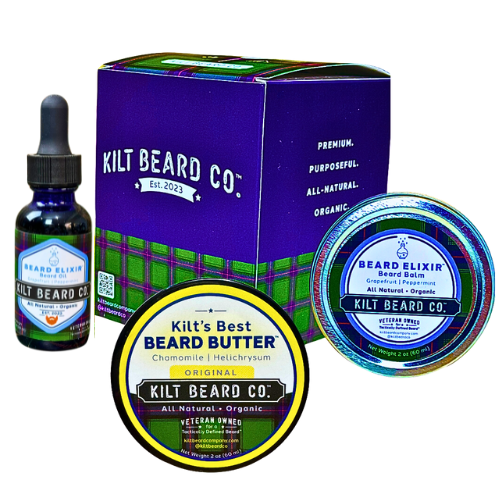 Beard Elixir-Moisturizing Lifestyle Beard Kit- Beard Oil, Balm, and Butter