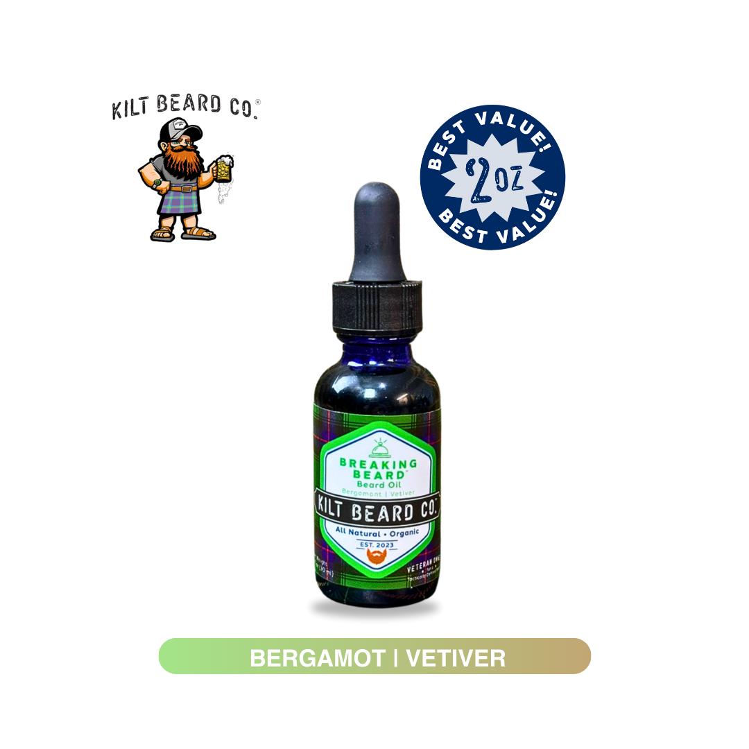 Breaking Beard- Everyday Lifestyle- Premium Beard Oil | Bergamot and Vetiver