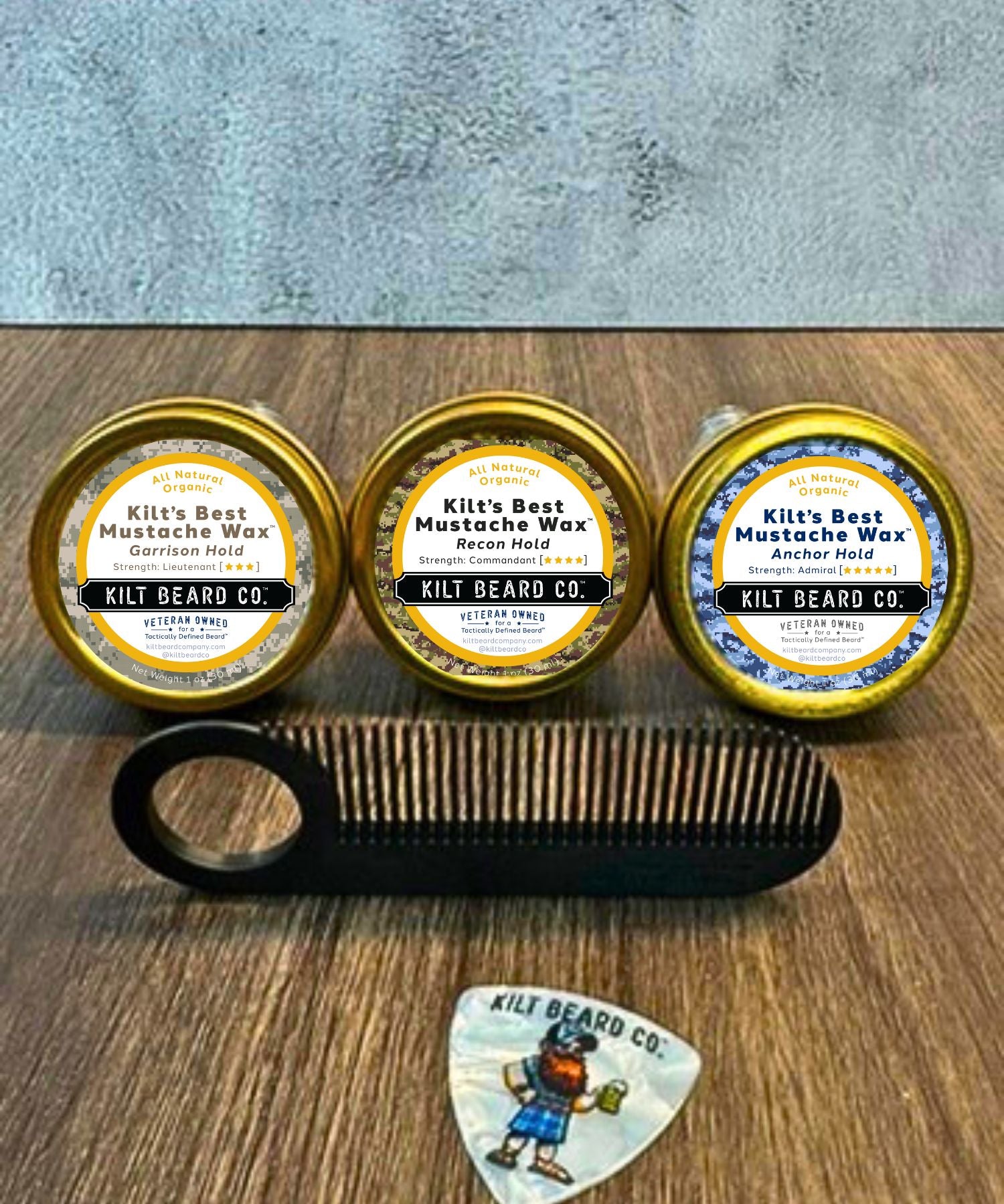 Mustache Men's Grooming Gift Kit with Comb