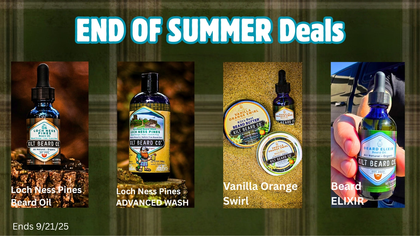 Kilt Beard Company End of Summer Product Deals For Bearded Men