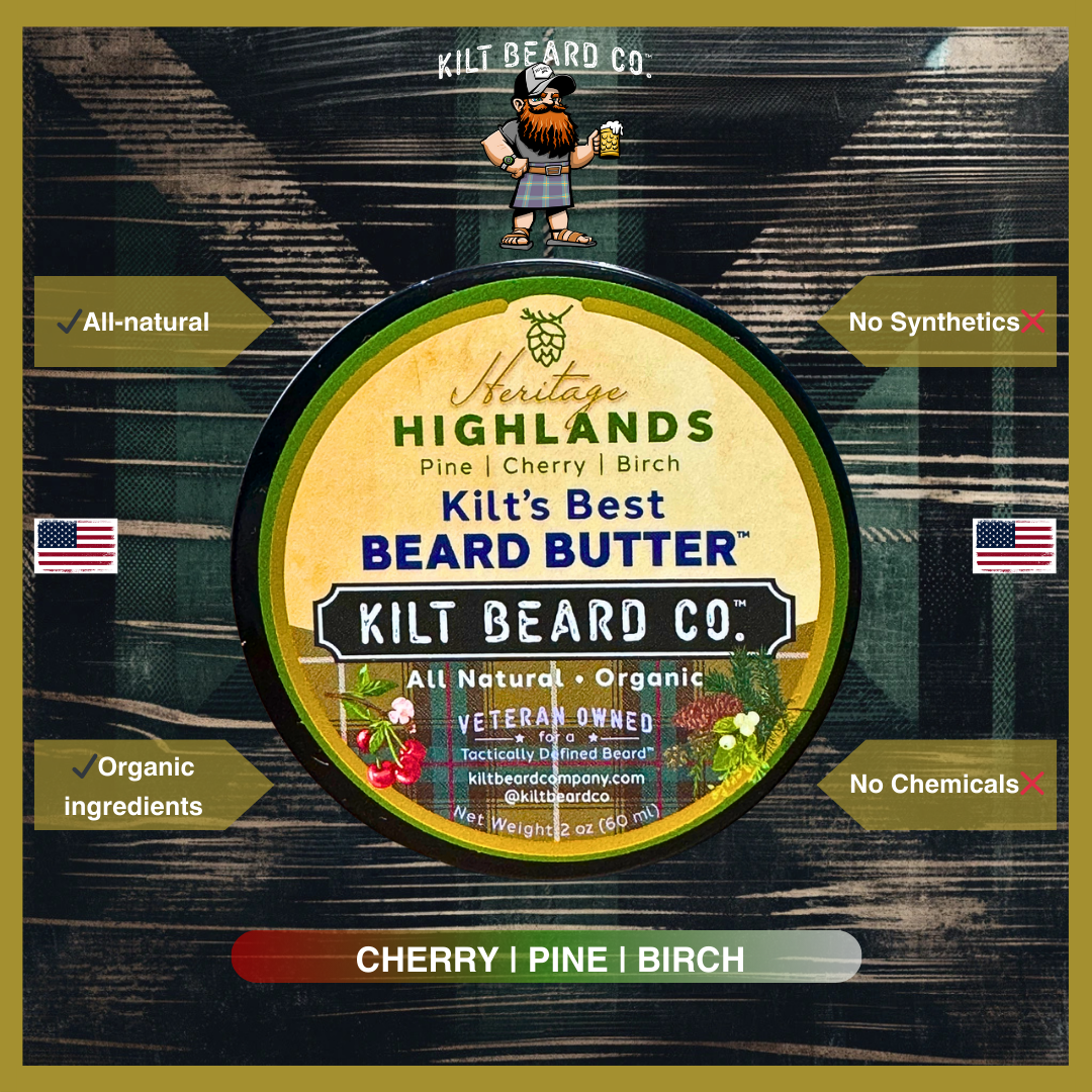 Kilt's Best Beard Butter- Highlands- 2oz Organic Premium Beard Butter