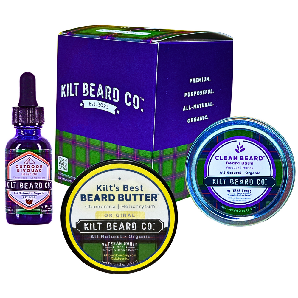 Outdoor Bivouac- Weekend Warrior Lifestyle Beard Kit - Beard Oil, Balm, and Butter