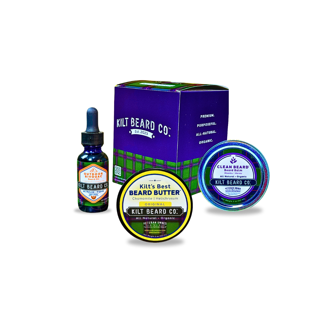 Outdoor Bivouac Weekend Warrior Lifestyle Beard Kit | Beard Oil, Balm, and Butter