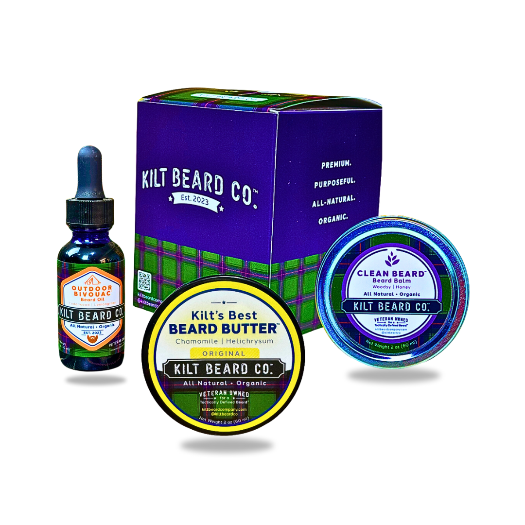 Outdoor Bivouac Weekend Warrior Lifestyle Beard Kit | Beard Oil, Balm, and Butter