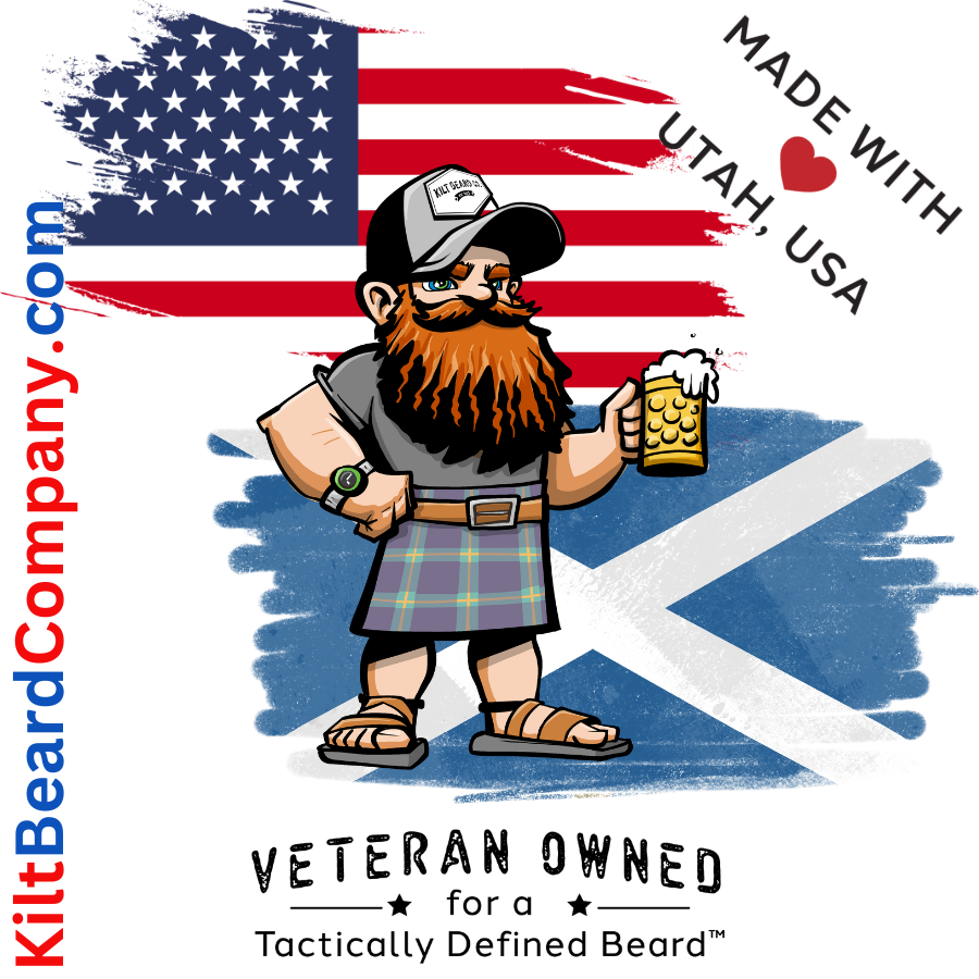 Kilt Beard Co.- Patriotic Sticker