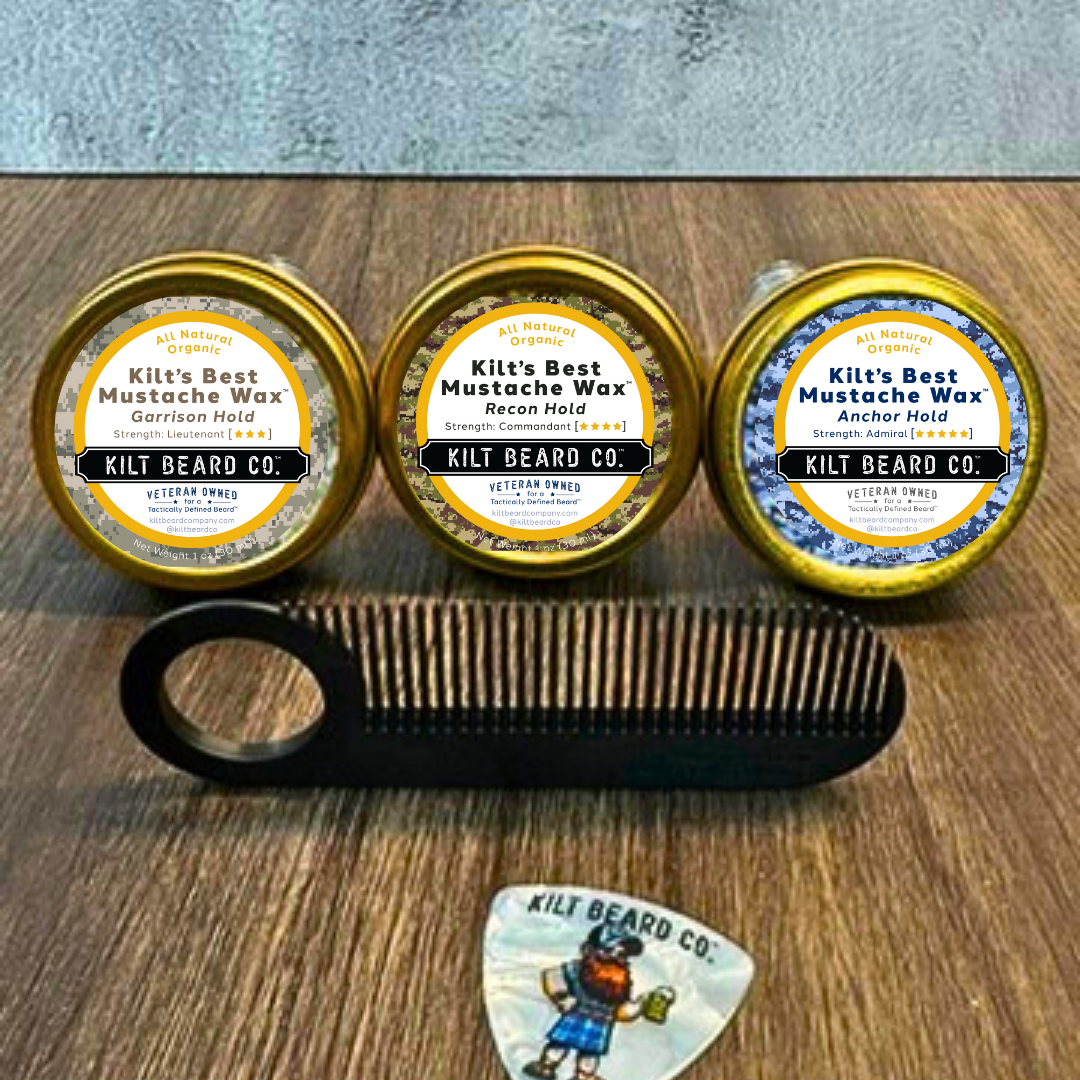 Editions- Mustache Wax | Trident Kit + Free Comb Gift