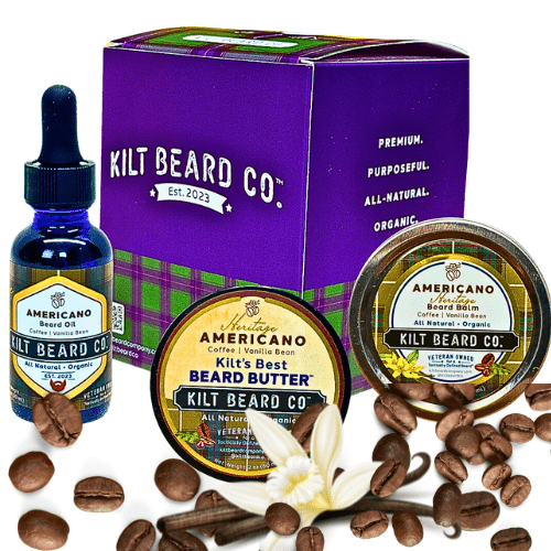 Americano Heritage Beard Kit | Beard Oil, Balm, and Butter - KiltBeardCo