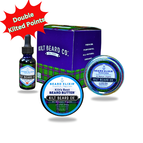 Beard Elixir - Moisturizing Lifestyle Beard Kit - Beard Oil, Balm, and Butter - KiltBeardCo