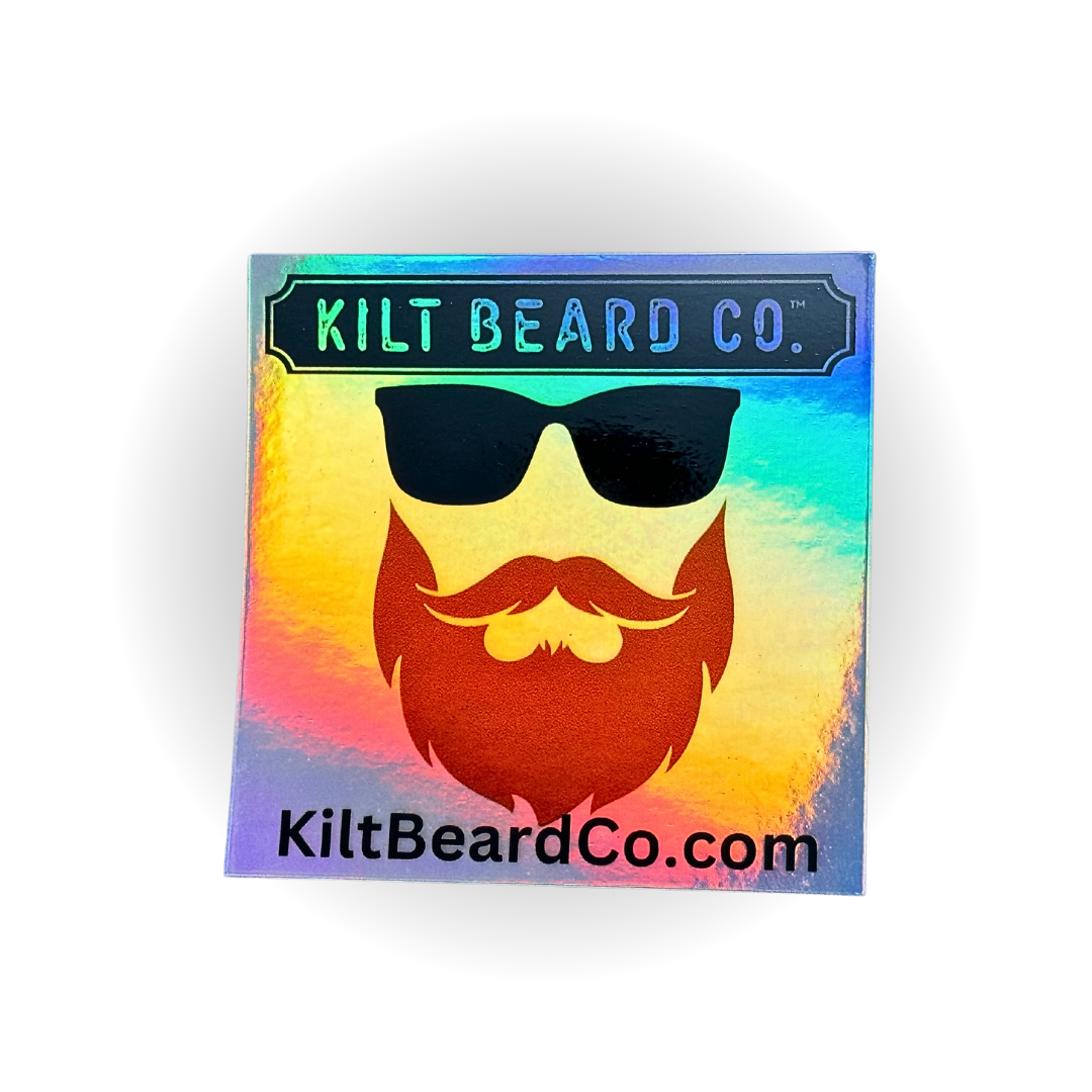 Kilt Beard Co.- Beard Icon Holographic Sticker