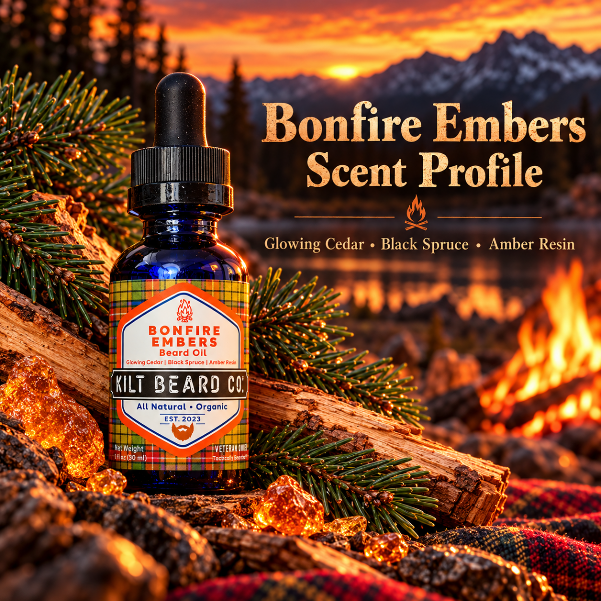 Bonfire Embers Oil - KiltBeardCo