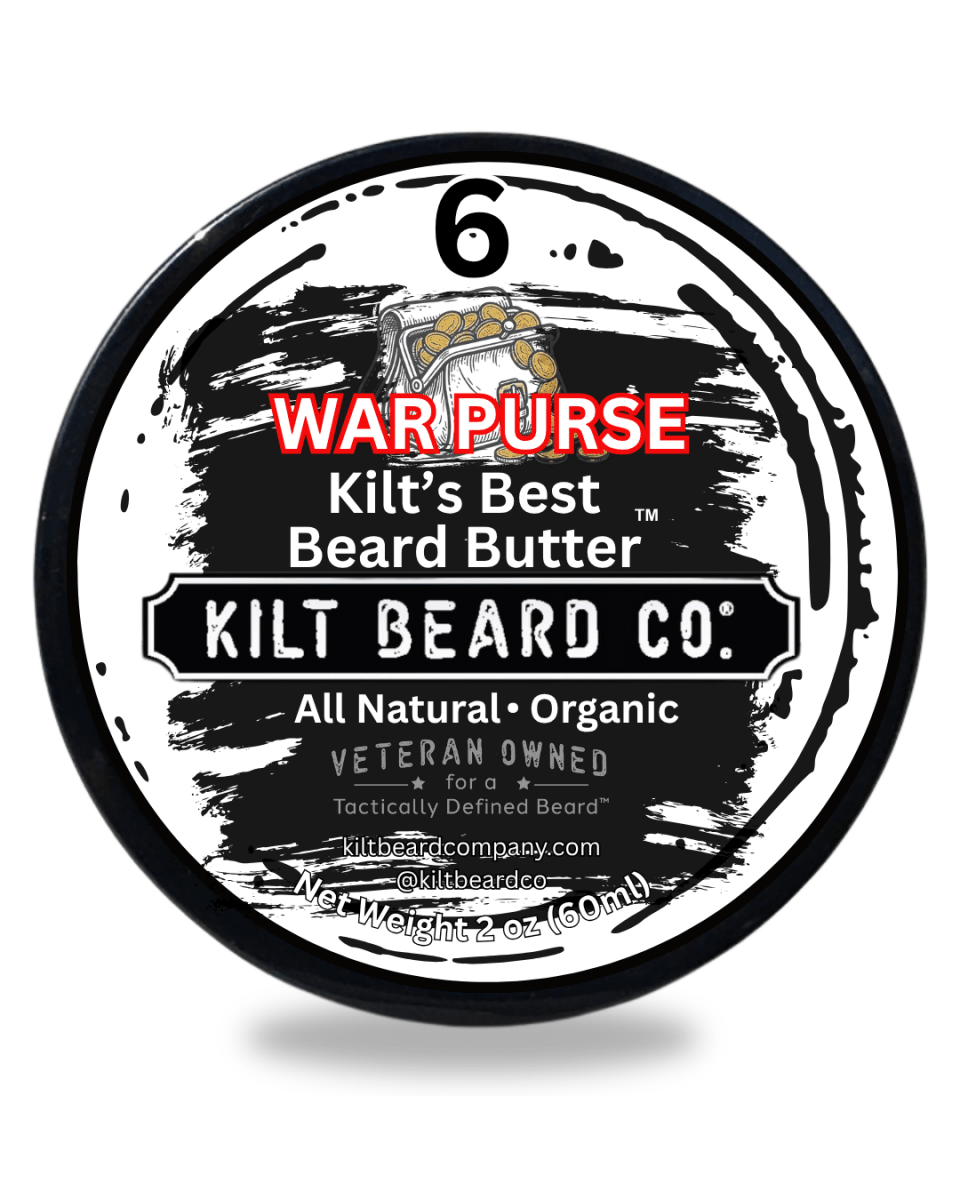 Continental Beard and Mustache Kit| War Purse (FTPBTP) - Cedarwood, Lavender, Rose - KiltBeardCo