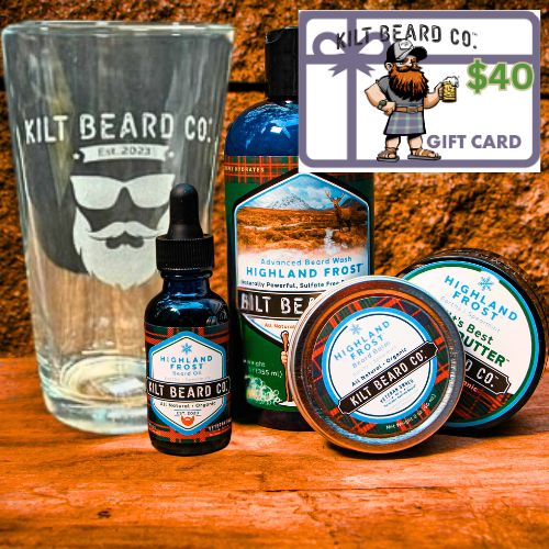 Editions - Highland Frost Complete Beard Kit | Beard Oil, Balm, Butter, Advanced Wash, and Free Gift - KiltBeardCo