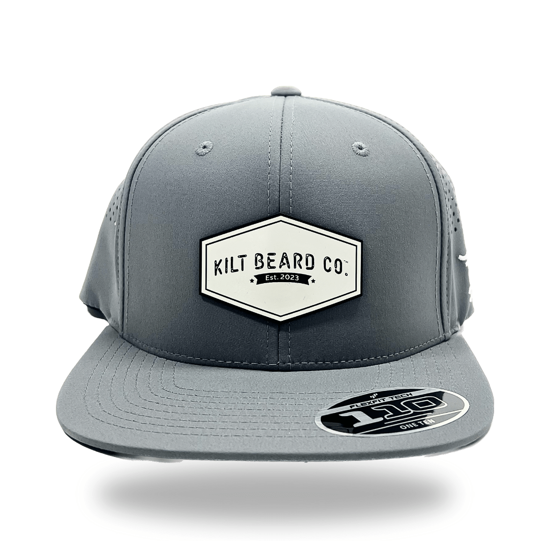 Flat Performance - Leather White Logo (hexagon) - KiltBeardCo