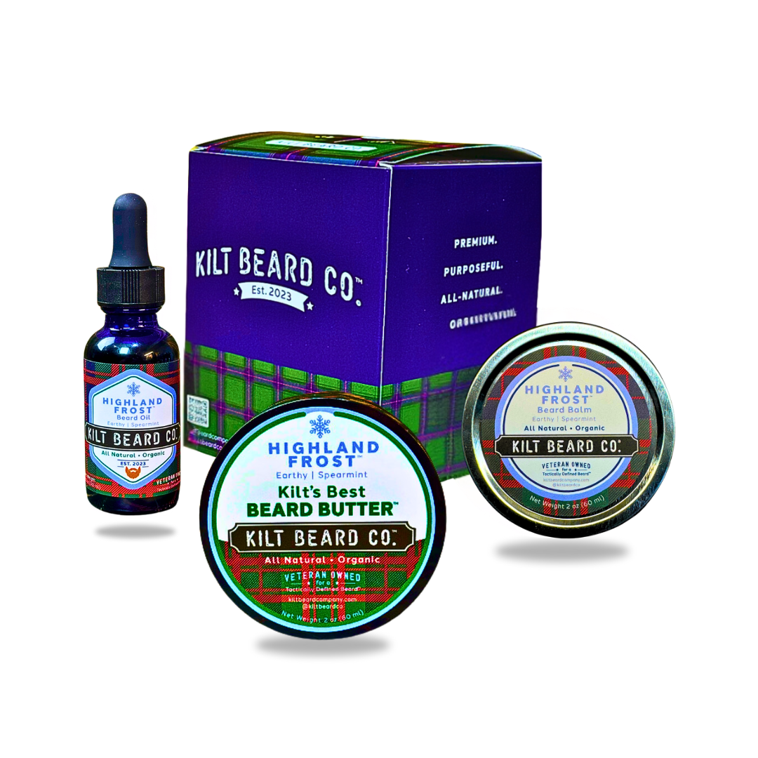 Highland Frost Beard Kit | Beard Oil, Balm, and Butter - KiltBeardCo
