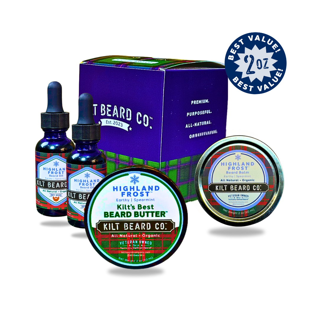 Highland Frost Beard Kit | Beard Oil, Balm, and Butter - KiltBeardCo