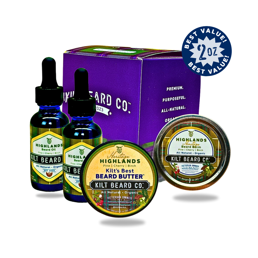 Highlands Heritage Beard Kit | Beard Oil, Balm, and Butter - KiltBeardCo