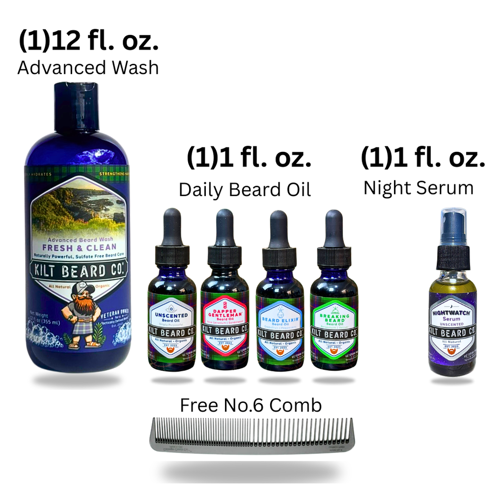 Kilt Beard Co. Essentials Beard Routine Kit