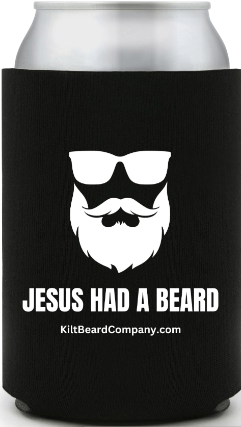 Kilt Beard Co. "Jesus Had A Beard" Can Coolie - KiltBeardCo