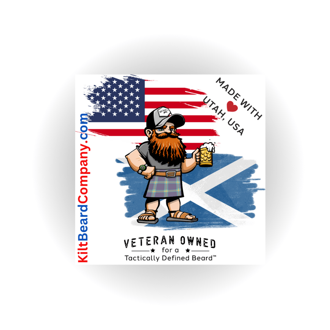 Kilt Beard Co. - Patriotic Sticker - KiltBeardCo