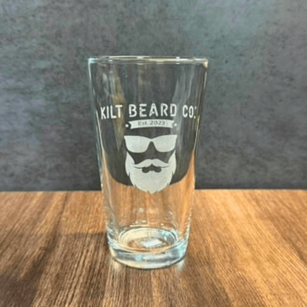 Kilt Beard Co. - Pint Glass With Logo - KiltBeardCo