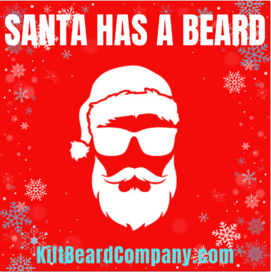 Kilt Beard Company - Santa Has A Beard Sticker - KiltBeardCo