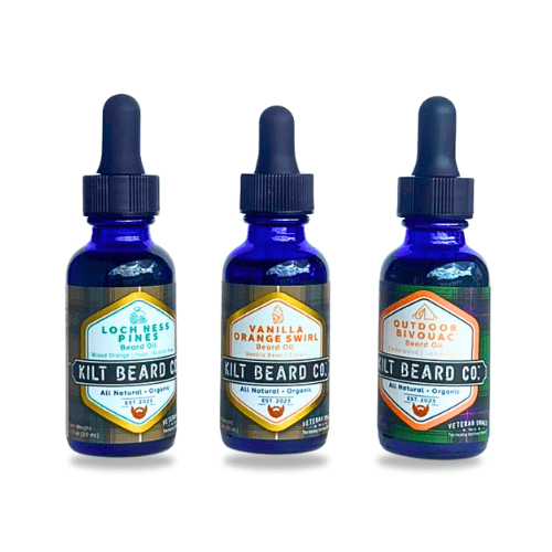 Kilt's Summer 3 - Pack Beard Oil | Loch Ness Pines | Vanilla Orange Swirl | Outdoor Bivouac - KiltBeardCo