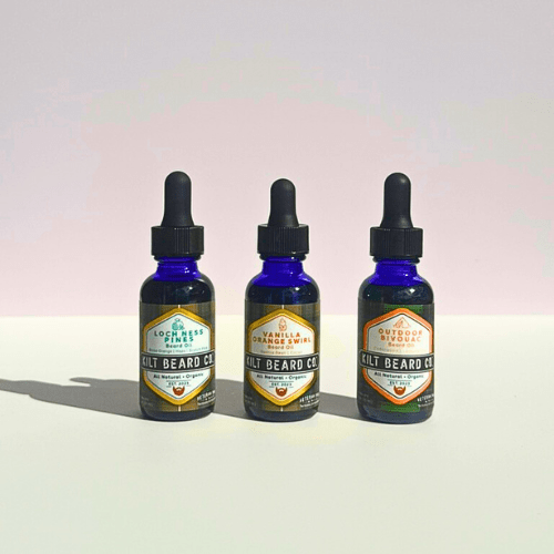 Kilt's Summer 3 - Pack Beard Oil | Loch Ness Pines | Vanilla Orange Swirl | Outdoor Bivouac - KiltBeardCo
